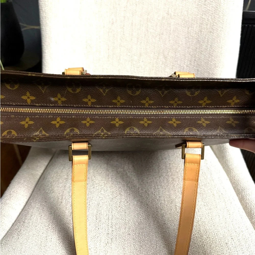 Authentic Louis Vuitton Luco tote bag M51155 brown monogram LV canvas large